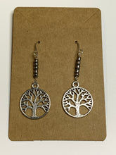 Load image into Gallery viewer, Beaded Tree Charm Earrings
