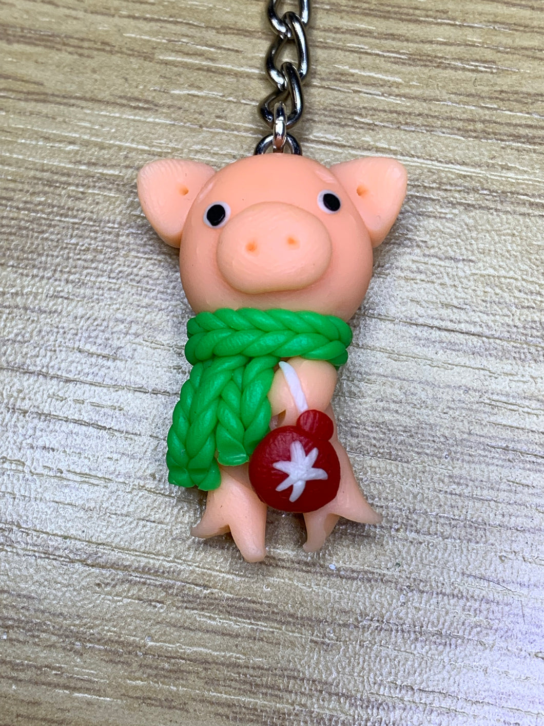 Cosy Pig Keyring