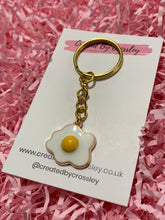 Load image into Gallery viewer, Fried Egg Charm Keyring
