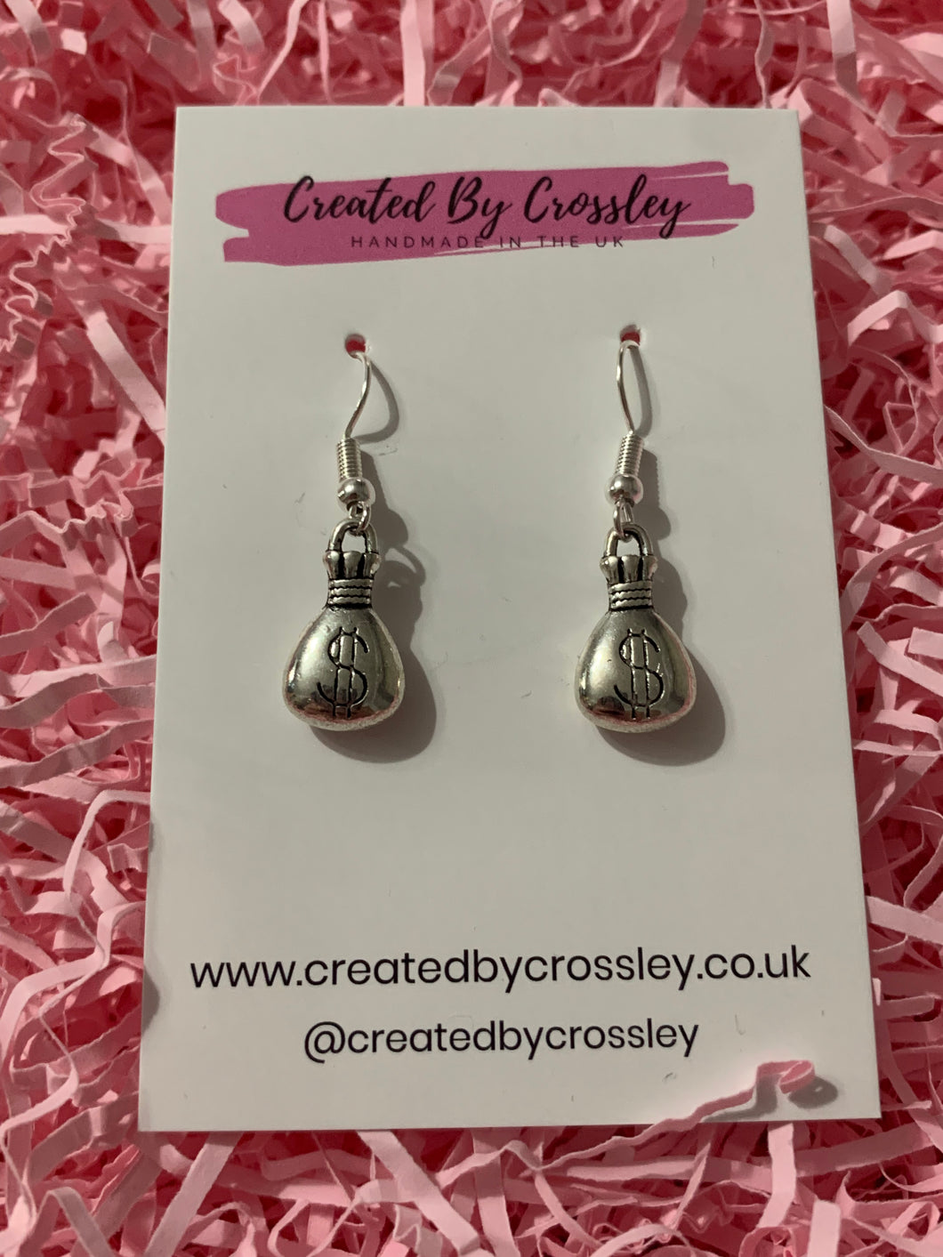 Money Bag Charm Earrings