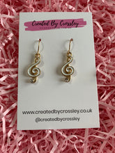 Load image into Gallery viewer, Treble Clef Charm Earrings
