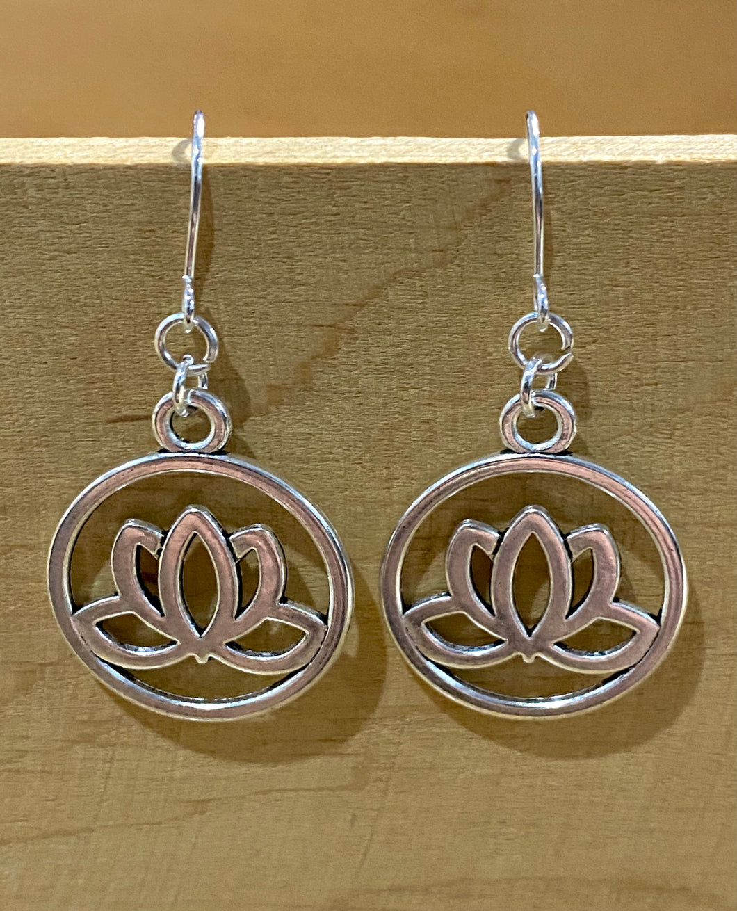 Lotus Flower Charm Earrings