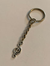 Load image into Gallery viewer, Swirly Treble Clef Charm Keyring
