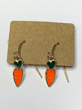 Load image into Gallery viewer, Heart Carrot Charm Earrings
