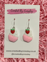 Load image into Gallery viewer, Strawberry Cupcake Charm Earrings
