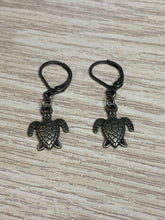 Load image into Gallery viewer, Turtle Charm Leverback Earrings
