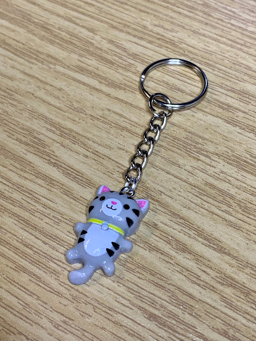 Colourful Cat Charm Keyring