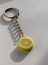 Load image into Gallery viewer, Lemon Slice Charm Keyring
