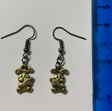 Load image into Gallery viewer, Rabbit with Carrot Charm Earrings
