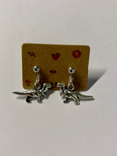 Load image into Gallery viewer, T-Rex Dinosaur Charm Stud Earrings
