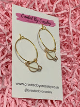 Load image into Gallery viewer, Space Planet Charm Hoop Earrings
