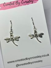 Load image into Gallery viewer, Dragonfly Charm Earrings
