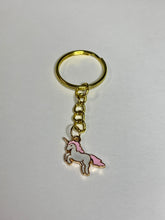 Load image into Gallery viewer, Pink Unicorn Charm Keyring
