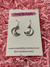 Load image into Gallery viewer, Moon and Star Charm Earrings
