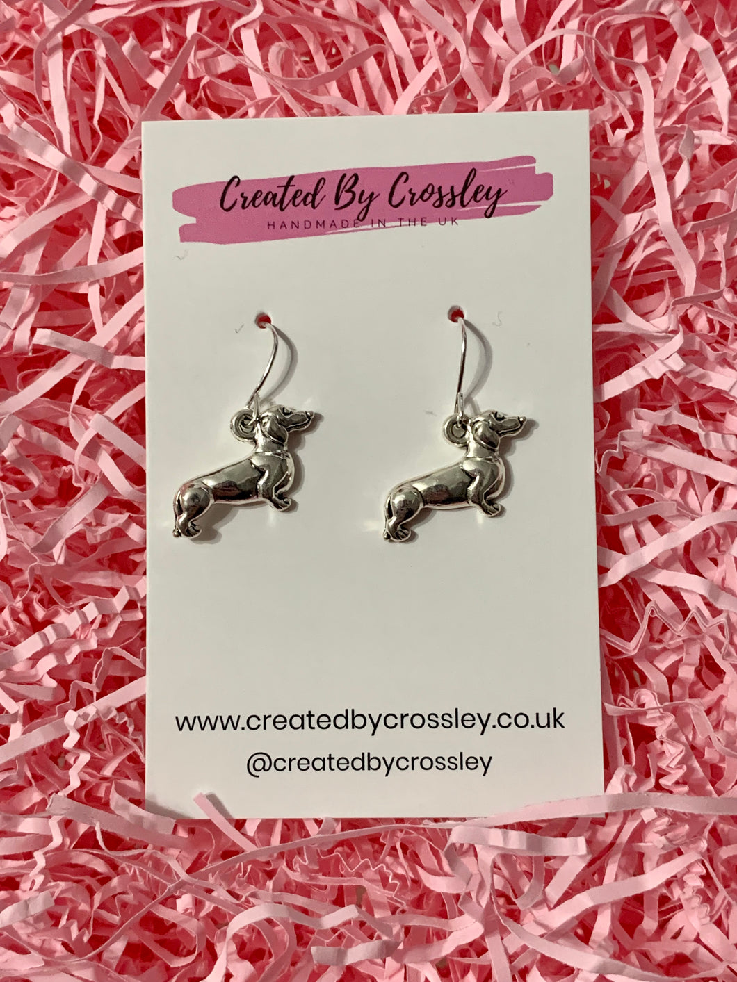 Dachshund Dog Charm Earrings