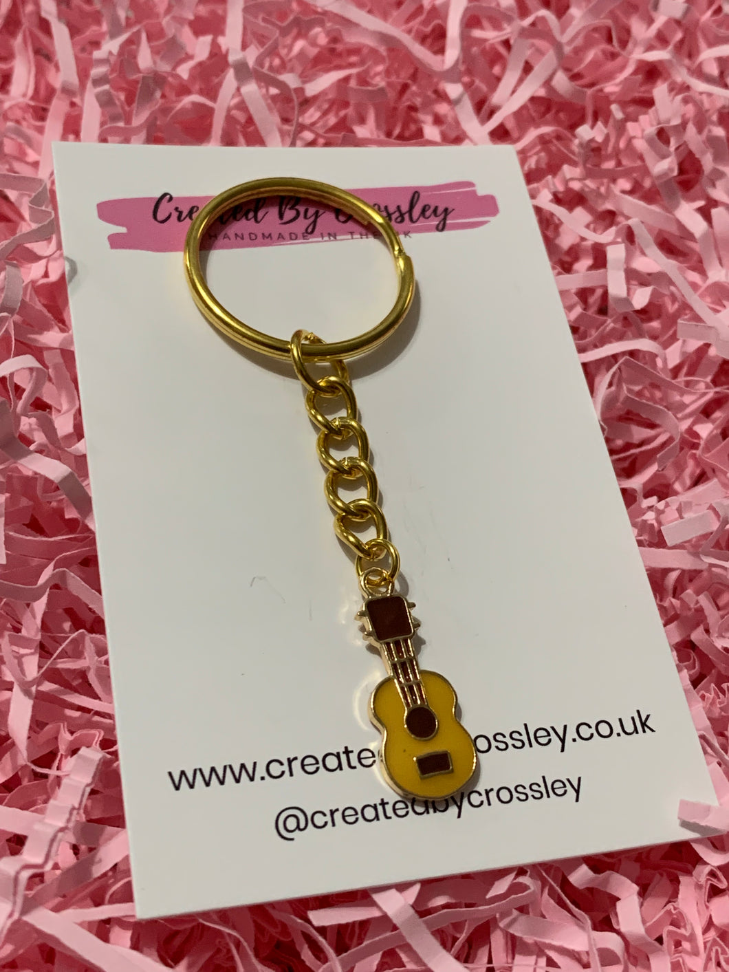 Guitar Charm Keyring