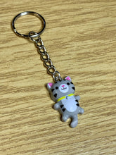 Load image into Gallery viewer, Colourful Cat Charm Keyring
