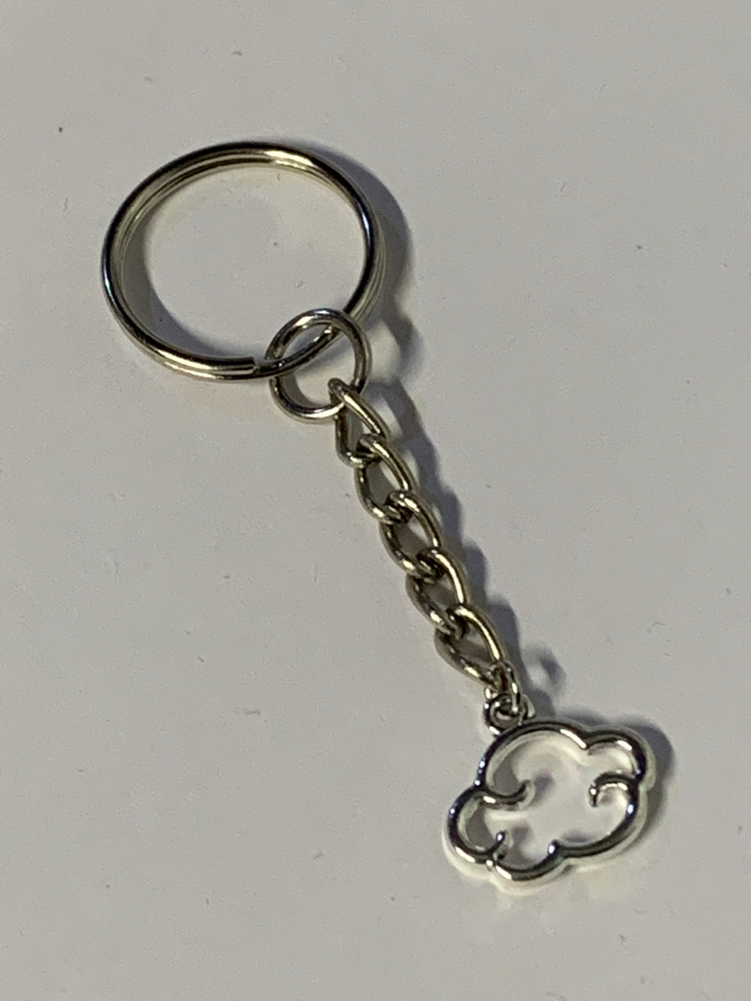 Cloud Outline Charm Keyring