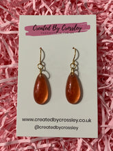 Load image into Gallery viewer, Amber Resin Dangle Earrings
