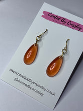 Load image into Gallery viewer, Amber Resin Dangle Earrings
