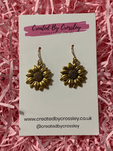 Load image into Gallery viewer, Sunflower Charm Earrings
