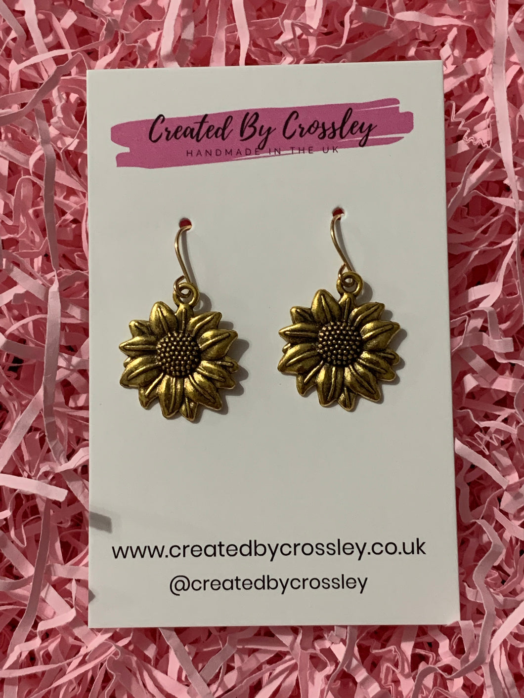 Sunflower Charm Earrings