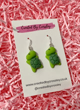 Load image into Gallery viewer, Sleepy Turtle Charm Earrings
