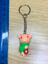 Load image into Gallery viewer, Cosy Pig Keyring
