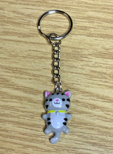 Load image into Gallery viewer, Colourful Cat Charm Keyring
