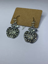 Load image into Gallery viewer, Sparkly Apple Charm Earrings
