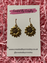 Load image into Gallery viewer, Sunflower Charm Earrings
