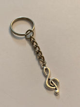 Load image into Gallery viewer, Simple Treble Clef Charm Keyring
