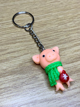 Load image into Gallery viewer, Cosy Pig Keyring
