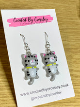 Load image into Gallery viewer, Colourful Cat Charm Earrings
