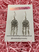 Load image into Gallery viewer, Feather Dreamcatcher Charm Earrings
