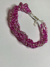 Load image into Gallery viewer, Plaited Pink Beaded Bracelet

