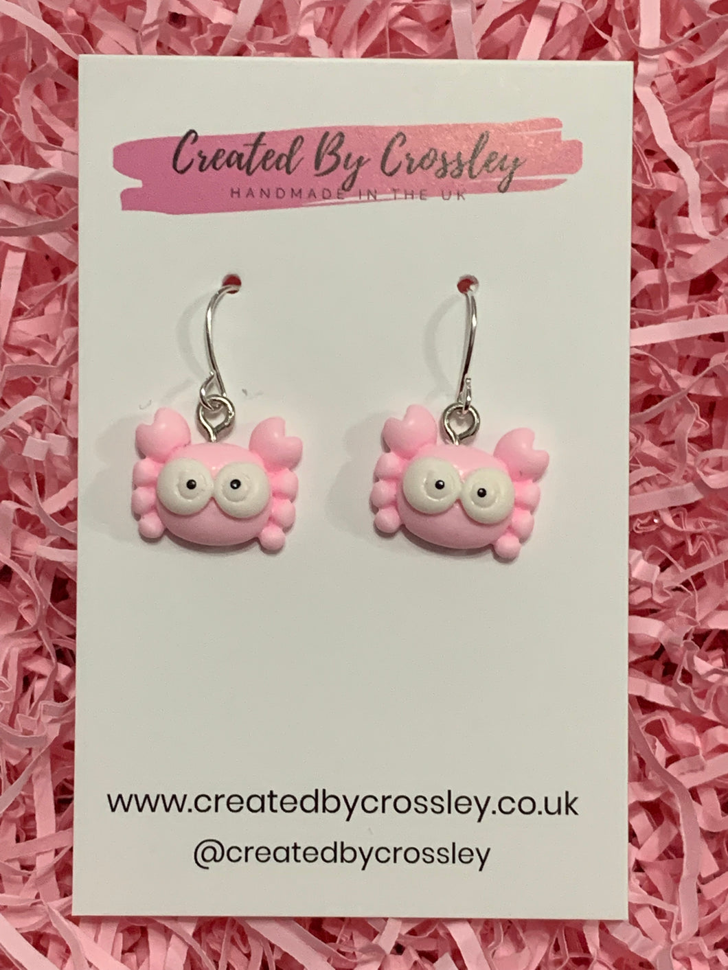 Mini Crab Charm Earrings