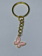 Load image into Gallery viewer, Pink Butterfly Charm Keyring
