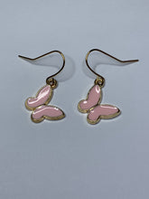 Load image into Gallery viewer, Pink Butterfly Charm Earrings
