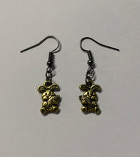 Load image into Gallery viewer, Rabbit with Carrot Charm Earrings
