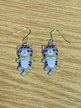 Load image into Gallery viewer, Colourful Cat Charm Earrings
