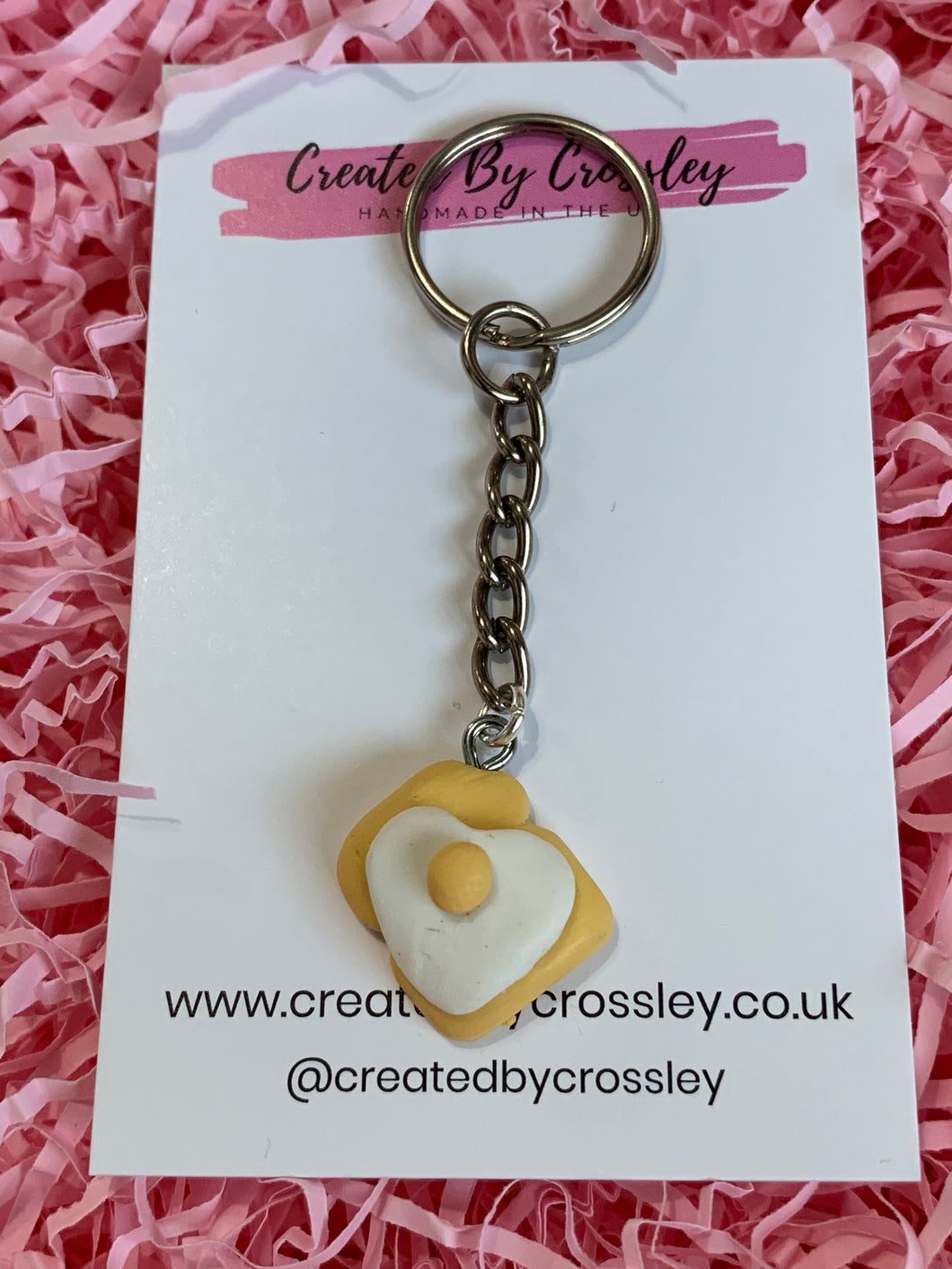 Egg Toast Charm Keyring