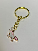 Load image into Gallery viewer, Pink Unicorn Charm Keyring
