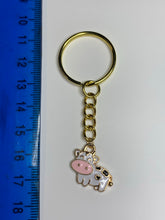 Load image into Gallery viewer, Cute Cow Charm Keyring
