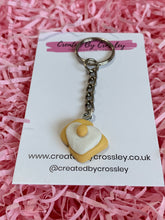 Load image into Gallery viewer, Egg Toast Charm Keyring
