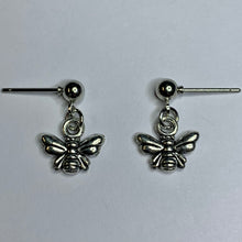 Load image into Gallery viewer, Bee Charm Stud Earrings
