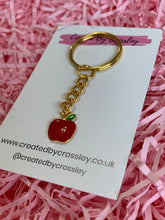 Load image into Gallery viewer, Apple Charm Keyring
