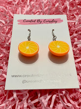 Load image into Gallery viewer, Orange Slice charm Earrings
