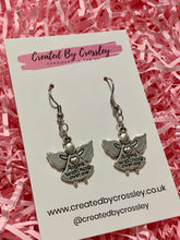 Load image into Gallery viewer, Detailed Angel Charm Earrings
