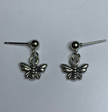 Load image into Gallery viewer, Bee Charm Stud Earrings
